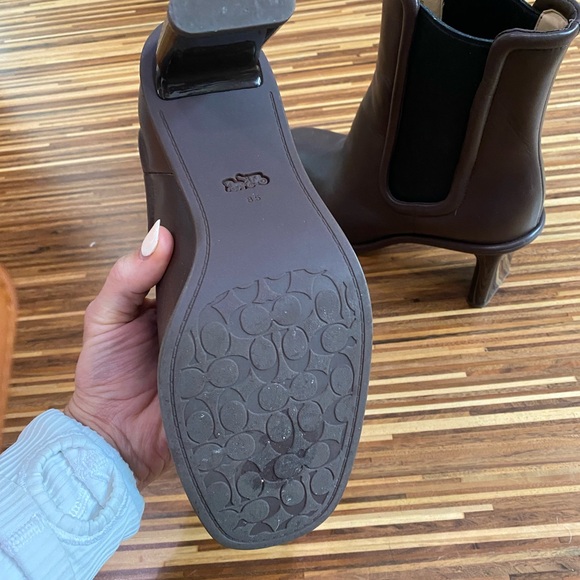 Coach Brown Booties. Size 8.5. Love these! Worn twice. - Picture 4 of 6